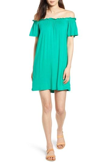 Women's Bobeau Off The Shoulder Knit Dress - Green