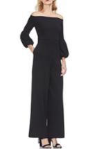 Women's Vince Camuto Puff Sleeve Off The Shoulder Jumpsuit - Black