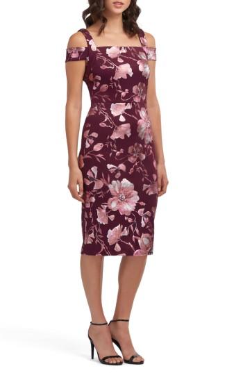 Women's Eci Off The Shoulder Scuba Dress - Red