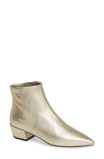 Women's Linea Paolo Rhys Pointy Toe Bootie M - Metallic