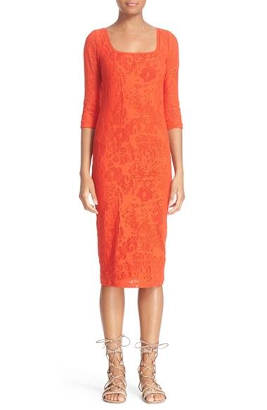 Women's Fuzzi Lace Midi Dress