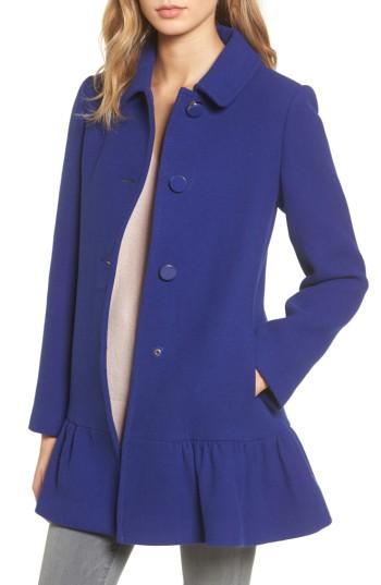 Women's Kate Spade New York Twill Peacoat - Blue