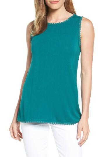 Women's Halogen Geo Trim Tank - Green