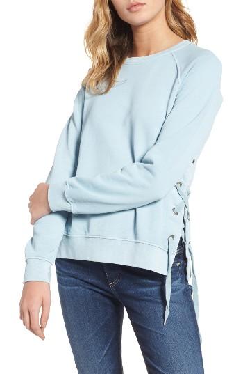 Women's Sincerely Jules Side-lace Sweatshirt, Size - Blue