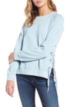 Women's Sincerely Jules Side-lace Sweatshirt, Size - Blue