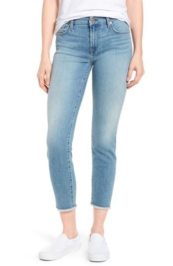 Women's 7 For All Mankind Kimmie Crop Straight Leg Jeans - Blue
