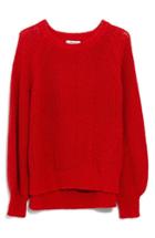 Women's Madewell Balloon Sleeve Pullover Sweater, Size - Red