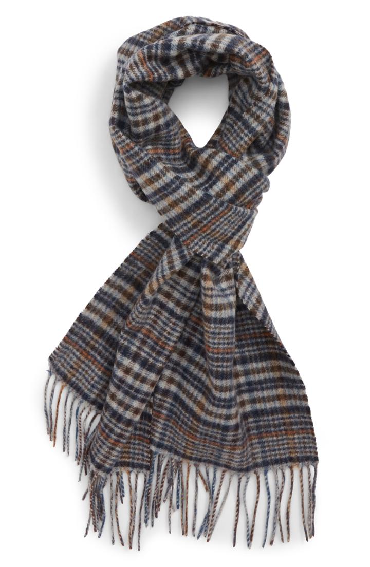 Men's Nordstrom Men's Shop Tattersall Cashmere Scarf