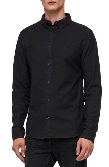 Men's Allsaints Huntington Fit Sport Shirt, Size Small - Black