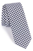 Men's The Tie Bar Check Cotton Tie, Size - Blue