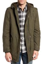 Men's Black Rivet Military Parka