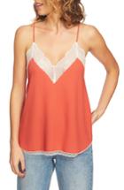 Women's 1.state Lace Trim Racerback Cami - Orange