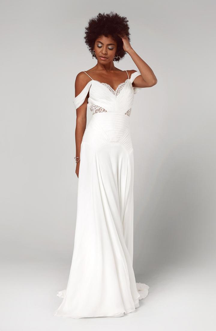 Women's Fame & Partners The Fitzgerald Cold Shoulder Gown