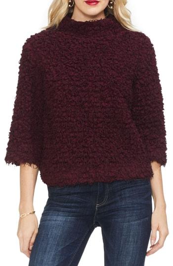 Women's Vince Camuto Mock Neck Popcorn Top - Red