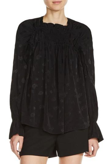 Women's Maje Tie Detail Paisley Blouse - Black