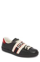 Men's Gucci New Ace Logo Banded Sneaker Us / 6uk - Black