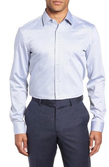 Men's Boss Isko Slim Fit Dot Dress Shirt