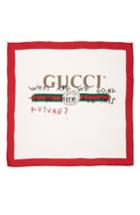 Women's Gucci Coco Capitan Print Silk Scarf, Size - White