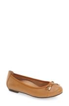 Women's Vionic 'minna' Leather Flat .5 M - Brown