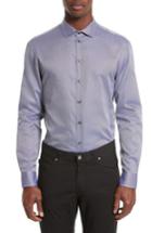 Men's Emporio Armani Regular Fit Print Sport Shirt - Blue