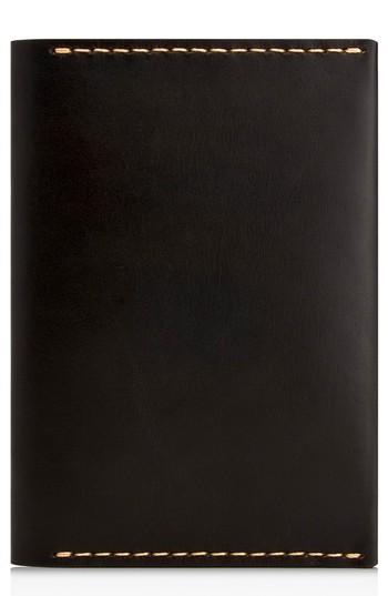 Men's Ezra Arthur Leather Passport Wallet - Black