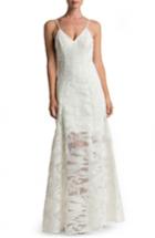 Women's Dress The Population 'florence' Woven Fit & Flare Gown - Ivory