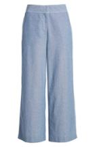 Women's Halogen Wide Leg Linen Blend Pants - Blue
