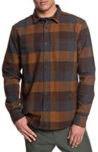 Men's Quiksilver Stretch Flannel Shirt - Brown