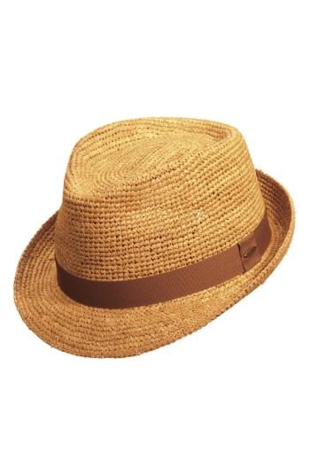 Men's Scala Straw Trilby /x-large - Brown