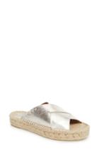 Women's Free People Tuscan Slip-on Espadrille Sandal Us / 36eu - Metallic
