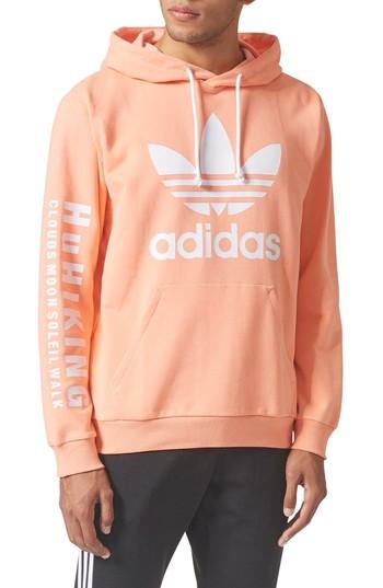 Men's Adidas Originals Pharell Williams Hu Hiking Hooded Sweatshirt - Coral