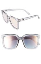 Women's Quay Australia Genesis 55mm Square Sunglasses - Grey/ Rose Mirror