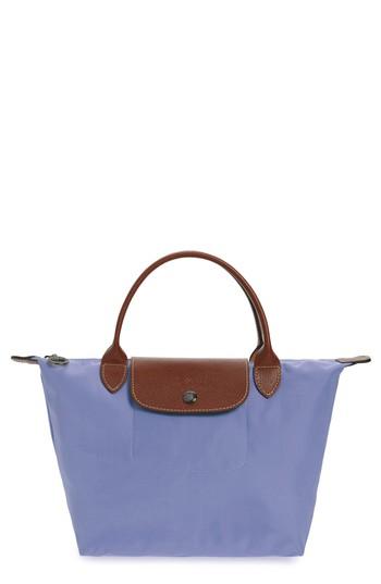 Longchamp 'small Le Pliage' Top Handle Tote - Purple