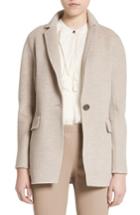 Women's St. John Collection Double Face Wool, Angora & Cashmere Blend Blazer, Size - Brown