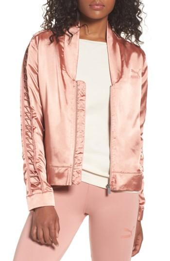Women's Puma Satin Track Jacket - Beige