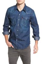 Men's Levi's 'barstow' Denim Western Shirt - Blue