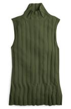 Women's Cece Ruffle Detail Cotton Blend Sweater, Size - Grey