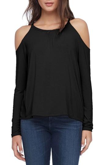 Women's Michael Stars Cold Shoulder Top, Size - Black