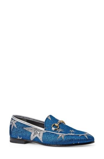 Women's Gucci Brixton Star Loafer Us / 37eu - Blue