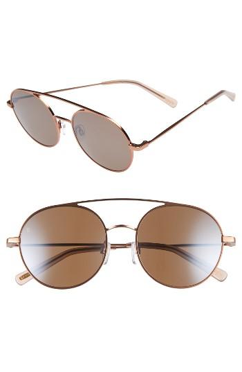 Women's Raen Scripps 55mm Round Sunglasses - Rose Gold/ Flesh