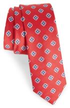 Men's The Tie Bar Medallion Silk Tie, Size - Red