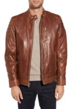 Men's Lamarque Leather Moto Jacket - Brown