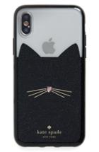 Kate Spade New York Glitter Cat Iphone X/xs Case - Black