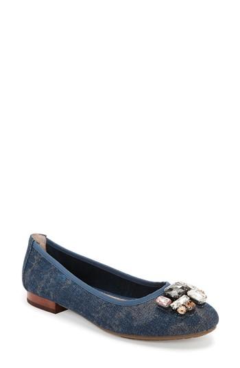 Women's Me Too Sapphire Crystal Embellished Flat