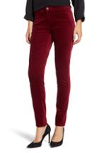 Women's Nic + Zoe Stretch Velvet Skinny Pants - Red