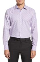 Men's Tailorbyrd Haper Trim Fit Plaid Dress Shirt - 32/33 - Purple