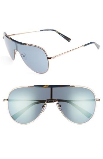 Women's Kendall + Kylie Shield Aviator Sunglasses - Pacific Teal/ Rose Gold
