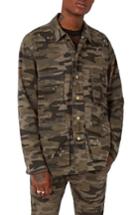 Men's Topman Aaa Collection Distressed Camo Field Jacket