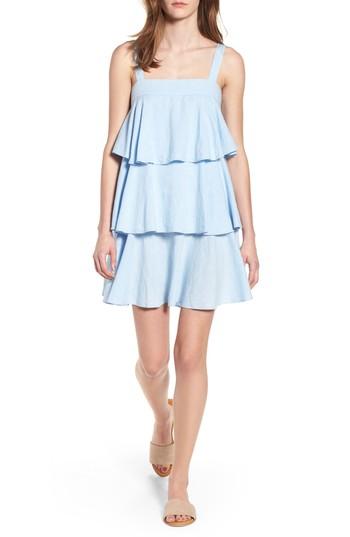Women's Bp. Tiered Dress, Size - Blue