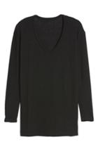 Women's Bp. V-neck Long Sleeve Sweater - Black